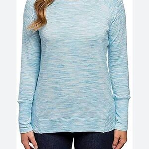 Champion Women's Light Blue Hi-low Long Sleeve Tee